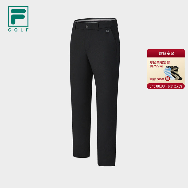 FILA 斐乐高尔夫官方男裤针织长裤夏季运动裤直筒裤休闲裤裤子