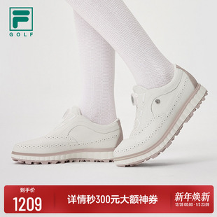 板鞋 何沐妮同款 尊尚综训鞋 新款 FILA斐乐高尔夫女NOBLE软钉高球鞋