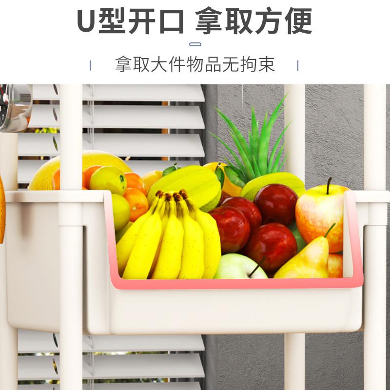 小推车置物架多层玩具零食书本收纳架家用卧室可移动厨房蔬菜篮子