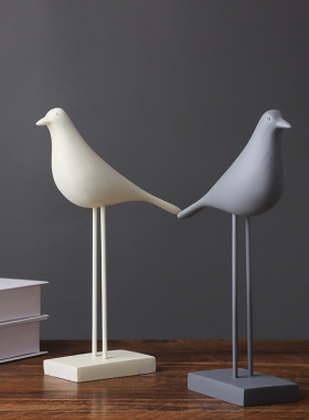 伊姆斯鸟树脂工艺品北欧创意家居田园小鸟树脂仿真工艺品摆件