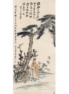 厂家直供艺术微喷家居客厅书房装饰画张大千名人字画画芯