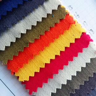 提花人字斜纯棉斜纹纱卡加厚全棉布鞋材裤料外套时尚箱包服装面料