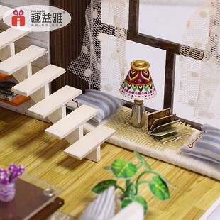 530新diy小屋手工创意迷你小国房子模玩型别墅具拼装 中风成人制作