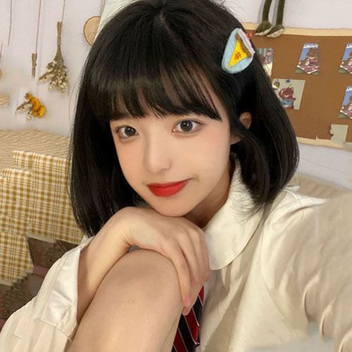 假发短发女韩系潮圆脸逼真真发波波头隐形减龄学生发型可爱全头套