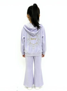 JC天鹅绒女童运动服套装秋新款