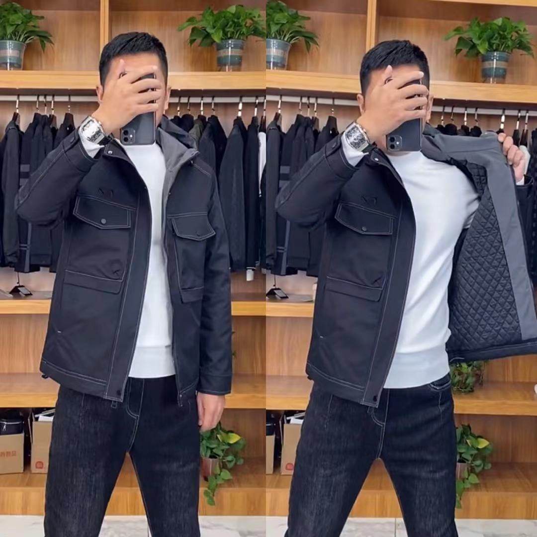 春秋男士袄子帅气棉服外套