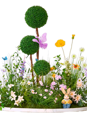 莫奈花园造景仿真花艺摆件