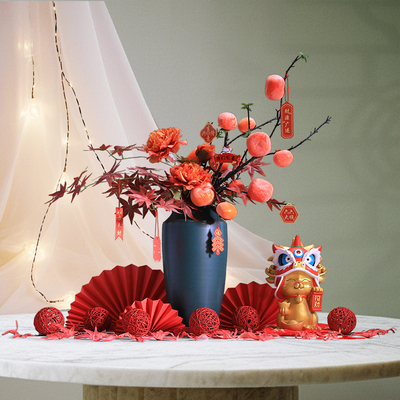 2025蛇年桌面套装仿真花艺布置