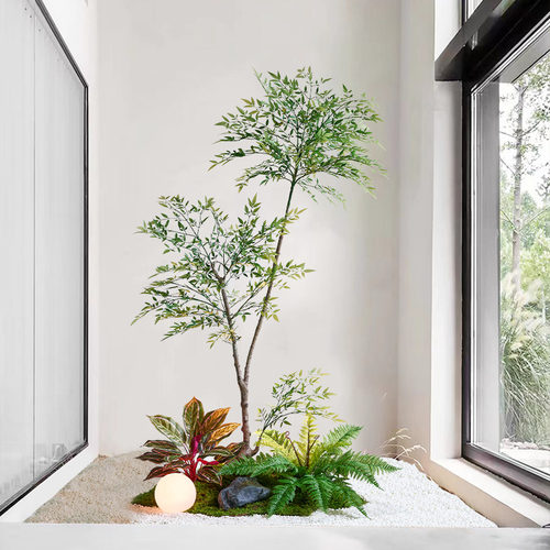 造景仿真绿植南天竹假树装饰