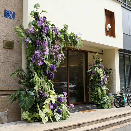绿色仿真花室外门头造景布置假草植物景观摆件装饰高级氛围感美陈