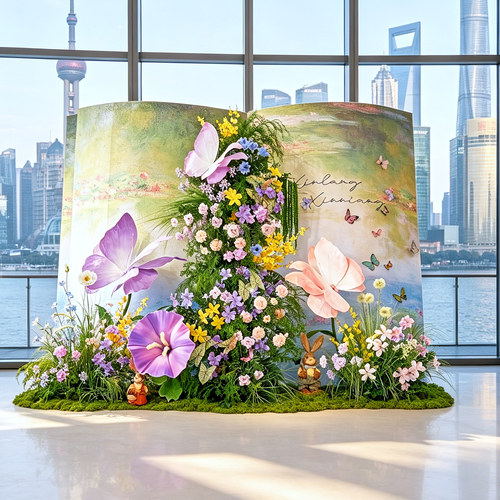 仿真花轻奢高端假花造景森系订婚礼餐厅生日氛围场景布置装饰摆件