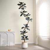 黑金刚橡皮树仿真绿色植物高端轻奢室内客厅落地摆件高级感仿生假