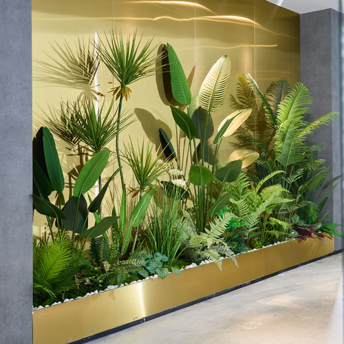 仿真植物造景橱窗场景布置