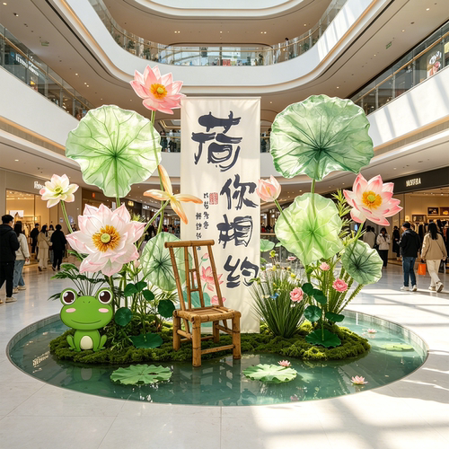 荷花仿真花高级感逼真花艺摆件