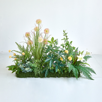 户外花箱仿真花造景隔断组合围栏成品餐厅商场假花排花槽装饰摆件