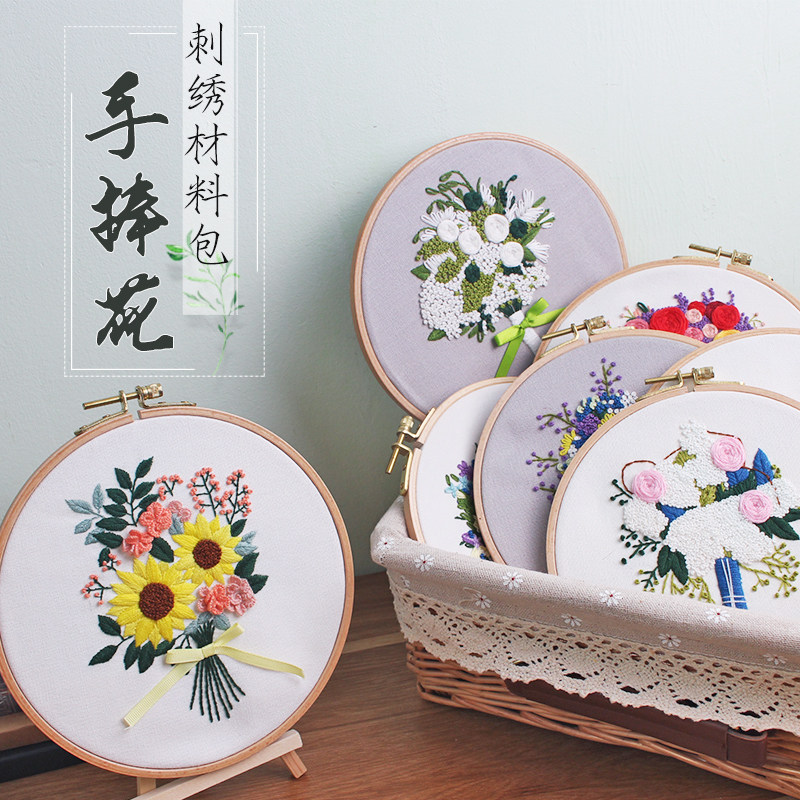 向日葵刺绣素材模板 向日葵刺绣图片下载 小麦优选