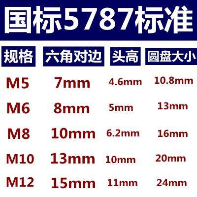 镀锌8.8级高强度外六角法兰面带垫螺栓法兰螺丝m5m6m8m1012GB5787