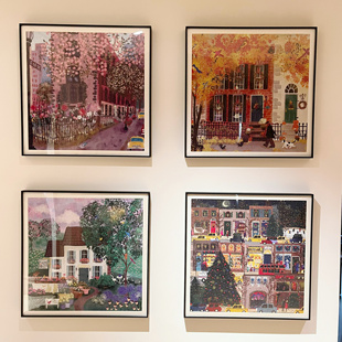 galison官方正品四季拼图春夏秋冬进口冬灯拼图邻里之秋相框礼物