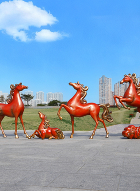 2026马年玻璃钢飞天马雕塑摆件