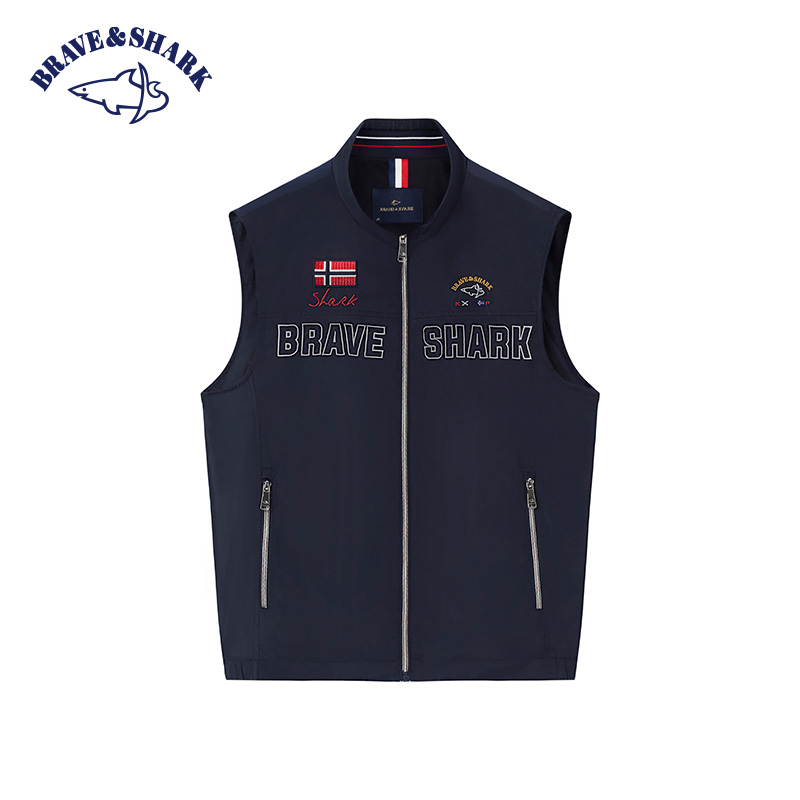 勇士鲨鱼男款夹克马甲