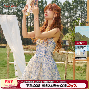 CLOUDSEASON圆舞曲抹胸连衣裙2025新款今年流行爆款吊带连衣裙