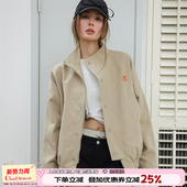 CLOUDSEASON立领外套卡其色拉链上衣女2026春秋外套女气质高级感