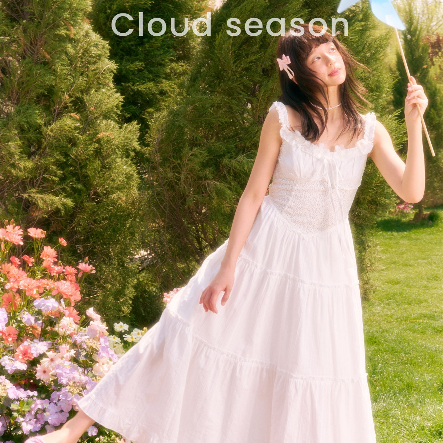 CLOUDSEASON纯白之恋背带连衣裙