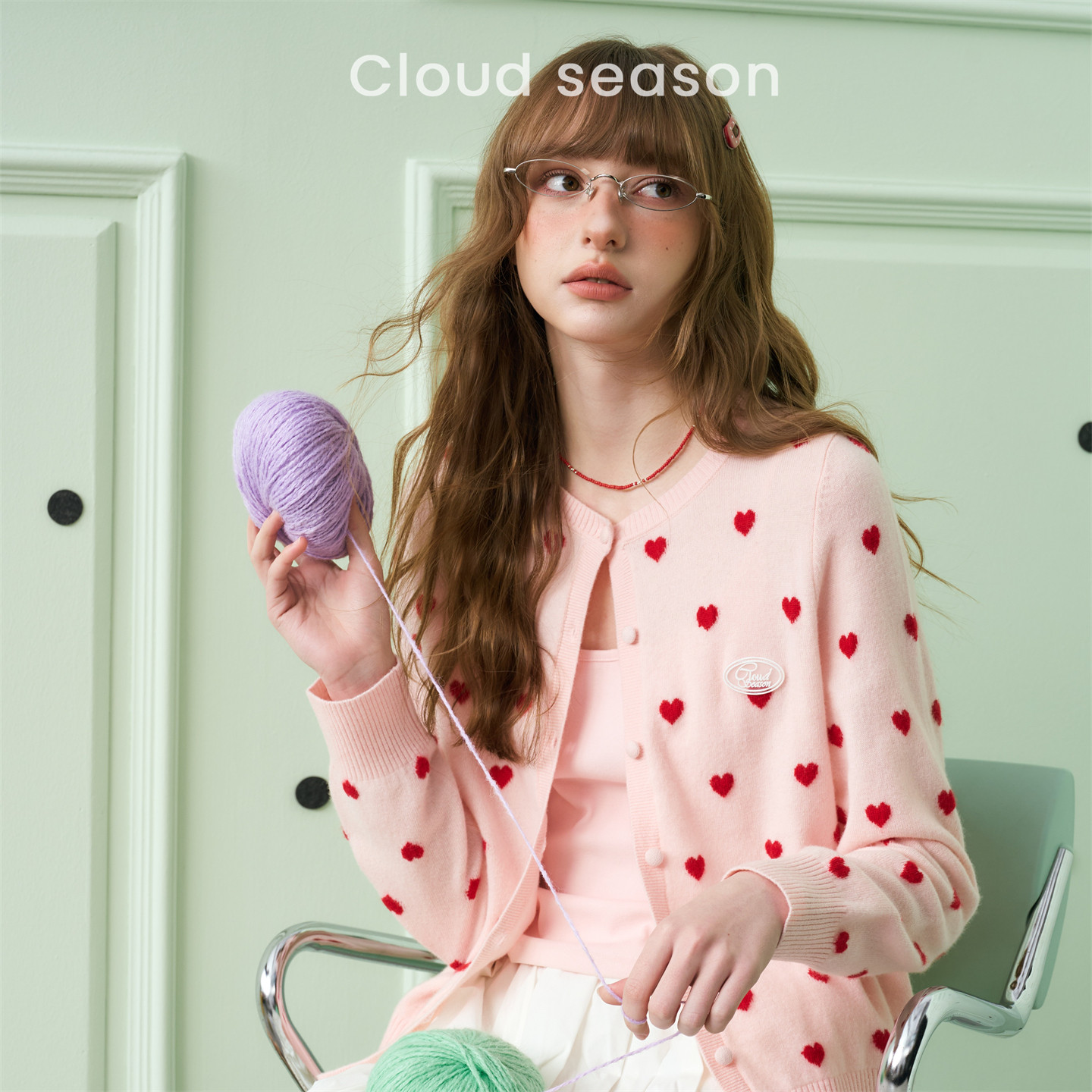 CLOUDSEASON遇见罗曼史清纯系松弛感两件套韩系chic别致两件套