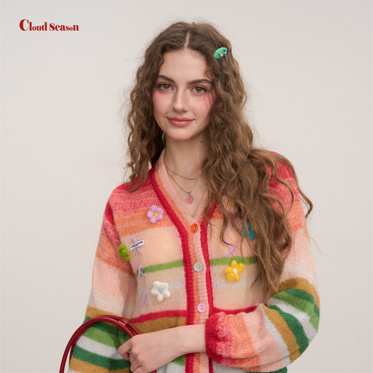 cloudseason复古撞色条纹无袖针织衫2026新款春季新款针织衫马甲