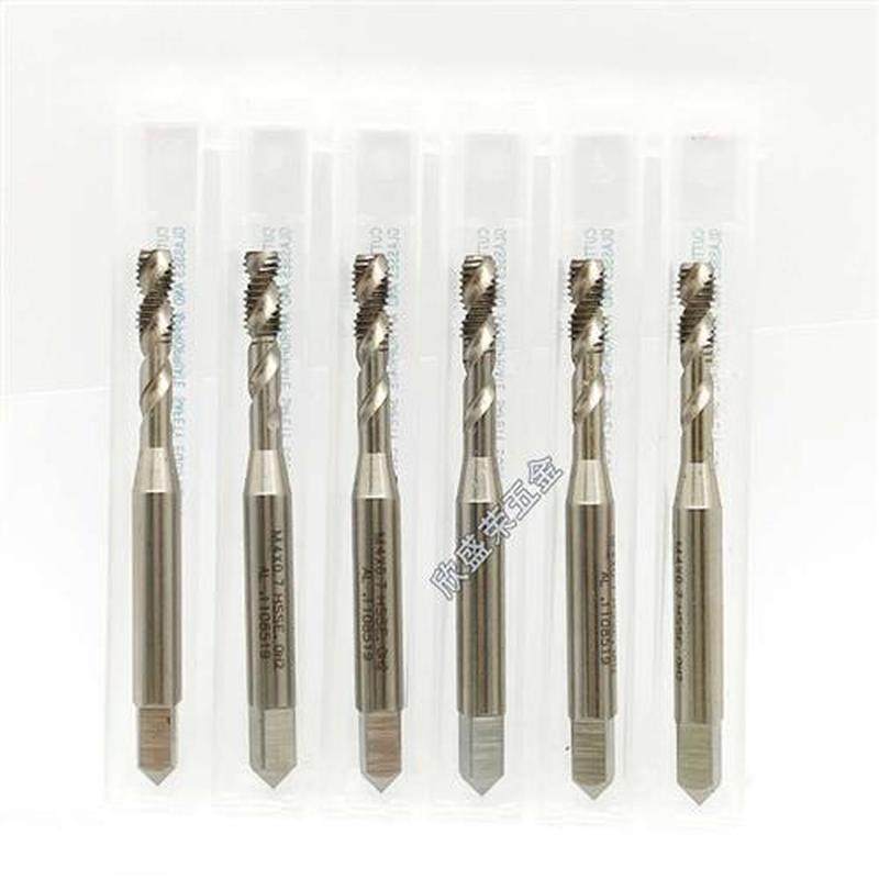 JRUIKE铝用螺旋丝攻M1M2M3M4M5M6M8M10平头螺旋丝攻盲孔切削丝锥