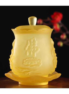 杯 贡供家用水杯前财水杯供佛观音佛水杯琉璃供 供圣供佛杯杯财神
