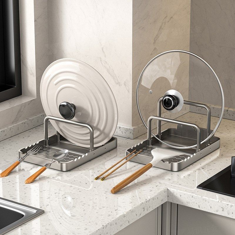 锅盖不要这样放了!放置架台面砧板架厨房锅铲托案板架放锅盖神器