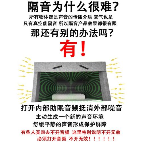 宿舍隔音遮避光助睡眠静音箱响觉舱头挡风板帐篷低频降噪神器