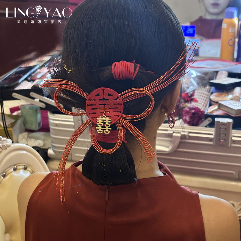 新中式晨袍头饰高级感手工编织中国结侧边夹新娘旗袍敬酒服发饰品,饰品/流行首饰/时尚饰品新,发饰,淘宝优惠券,粉丝福利购,淘宝优惠卷