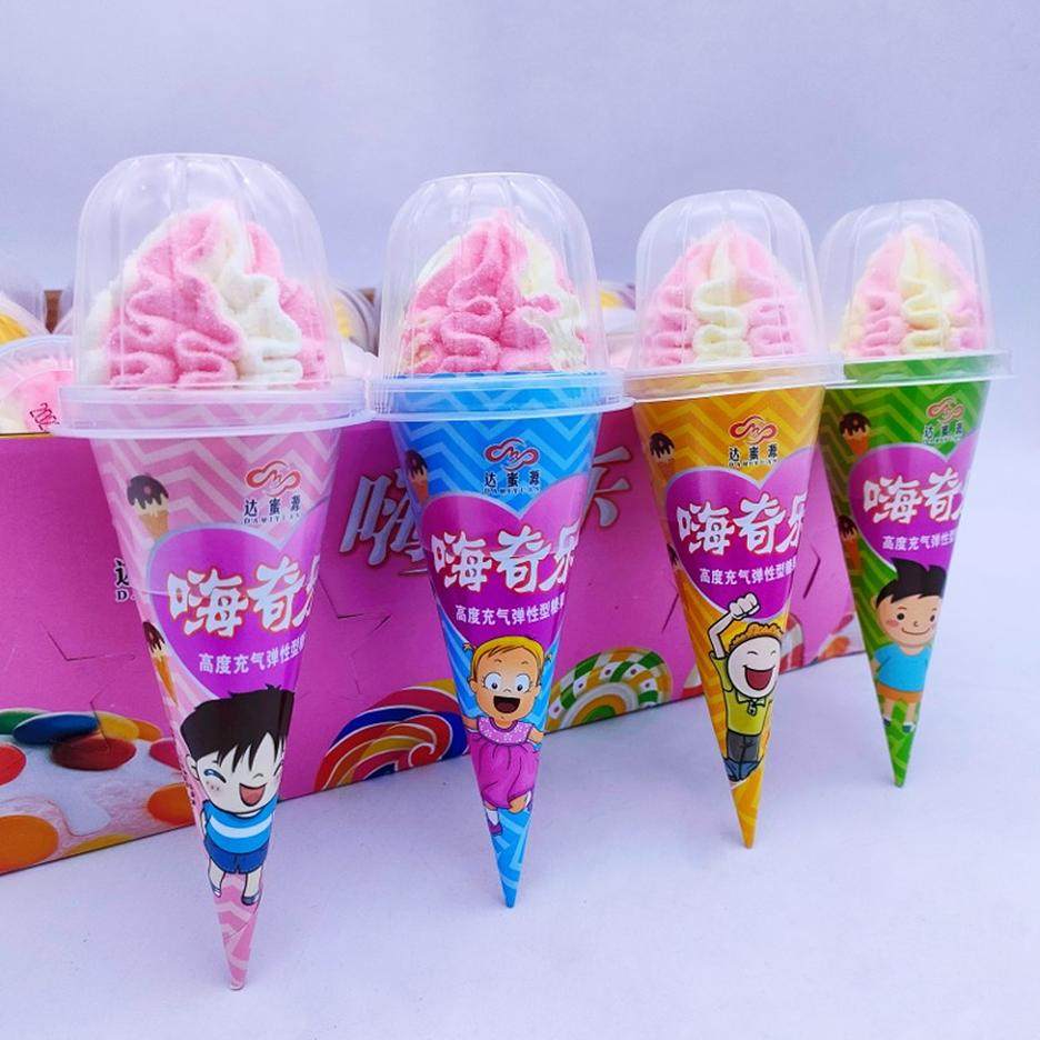 冰激凌脆皮雪糕棉花糖甜筒糖果聚会分享网红休闲怀旧零食小吃