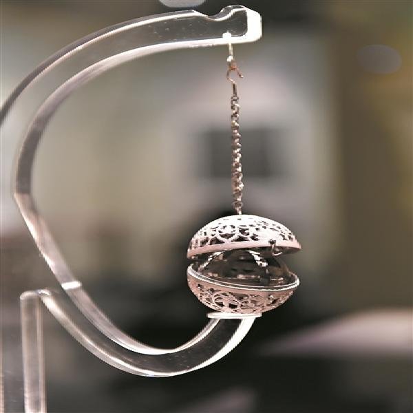 仿唐代香香炉葡萄杯中纹银唐代窖藏具镀金何球家高档熏花鸟村香囊