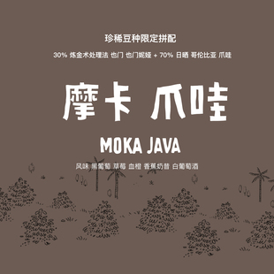 【珍惜豆种拼配】河汉咖啡也门炼金术摩卡哥伦爪哇中浅烘意式豆