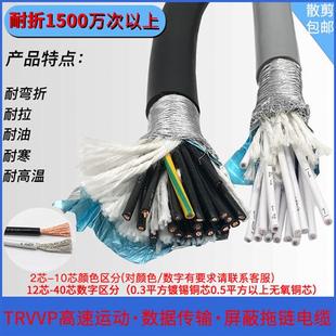 TRVVP高柔性屏蔽线12芯14芯16芯20芯24芯30芯40芯拖链电缆耐 新款