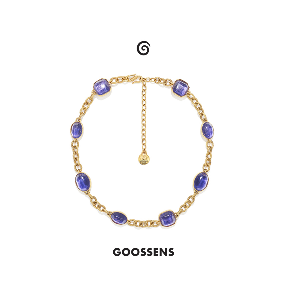 高级质感小众天然绿色金色项链