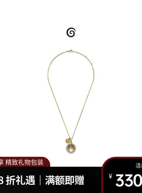 Goossens法国品牌Talisman项链 金色水晶珍珠吊坠设计感复古