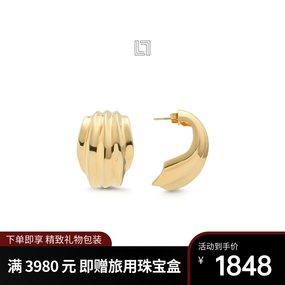 高级欧美耳环高级金色耳环