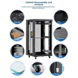 网络机柜加厚墙柜功放机家用弱电交换机箱2米监控网络服务器机柜