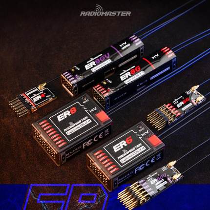 RadioMaster ER4 ER6 ER8GV ELRS PWM接收机器2.4G固定翼航模船模