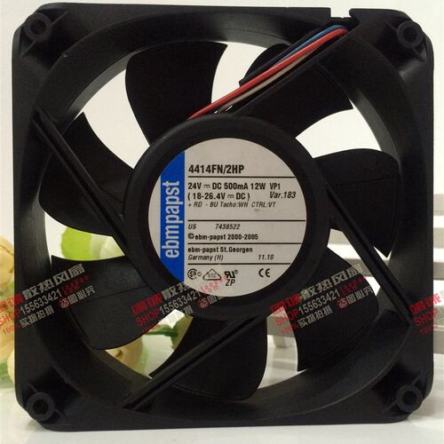 原装ebmpapst 4414FN/2HP 24V 12W 120*25 4线 高端设备轴流风机