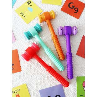 双面吸盘锤识字游戏教具打地鼠锤子儿童敲打玩具英语课堂互动道具