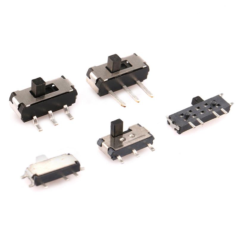 拨动开关单双排插入式水平小微功率开关滑动齿轮波带2档3档