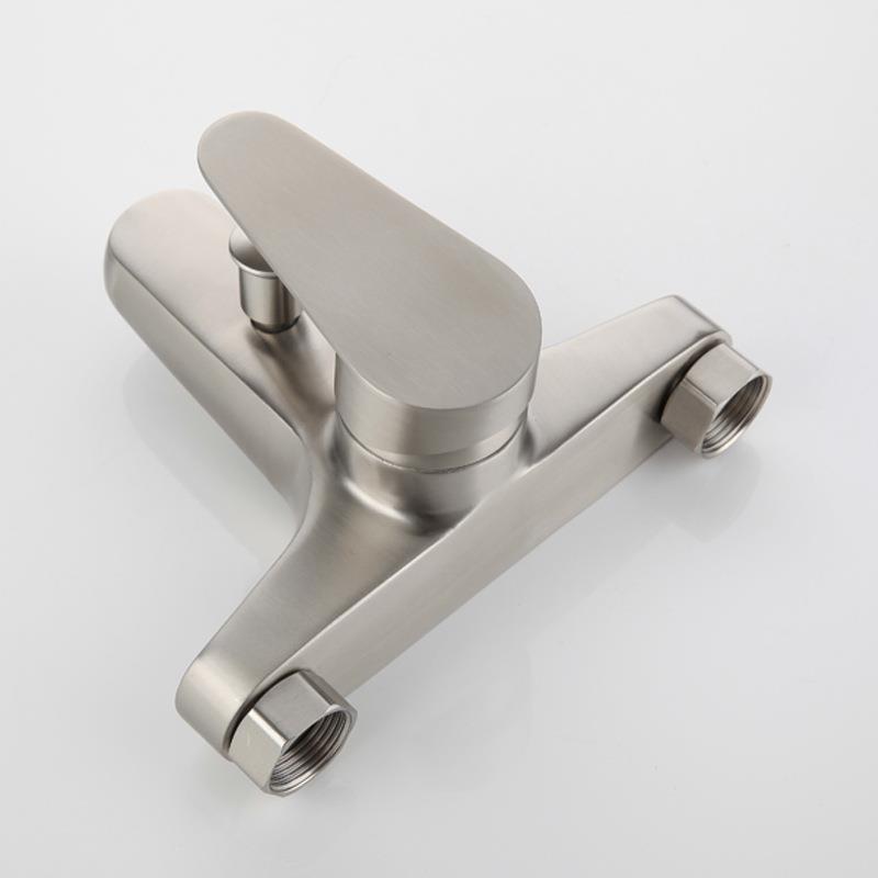 希曼斯304不锈钢浴缸淋浴花洒套装混水阀三联龙头淋浴器现代简约