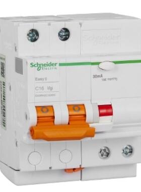 施耐德EA9RN小型漏电断路器2PC16A3P4P25324063A黄手柄一体式