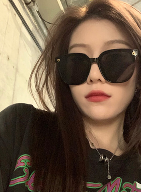 2021新款g韩版ins墨镜女时尚方框圆脸网红街拍开车防紫外线