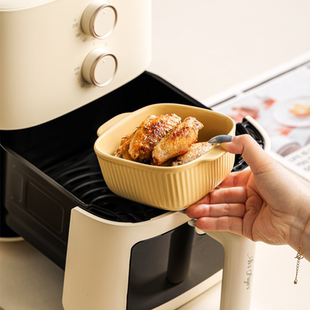耐高温空气炸锅专用的碗微波炉brunch碗双耳小碗陶瓷焗饭碗烤碗